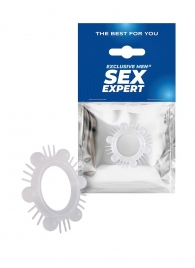 Эластичное эрекционное кольцо с шипиками и шариками - Sex Expert - в Симферополе купить с доставкой