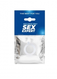 Эластичное эрекционное кольцо с шипиками и шариком - Sex Expert - в Симферополе купить с доставкой