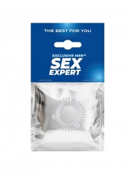 Эластичное эрекционное кольцо с 3 шариками и шипами - Sex Expert - в Симферополе купить с доставкой