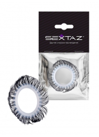 Эластичное эрекционное колечко с черными «ресничками» - Sextaz - в Симферополе купить с доставкой