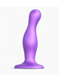 Фиолетовая насадка Strap-On-Me Dildo Plug Curvy size M - Strap-on-me - купить с доставкой в Симферополе