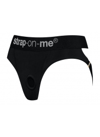 Черные трусики для насадок Heroine Lingerie Harness - size XL - Strap-on-me - купить с доставкой в Симферополе