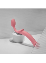 Розовый безремневой страпон Strap-on-me Semi-Realistic Bendable Strap-On size XL - Strap-on-me - купить с доставкой в Симферополе