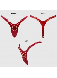 Красный пояс для фиксации насадок Strap-On-Me Leatherette Harness Fabulous - Strap-on-me - купить с доставкой в Симферополе