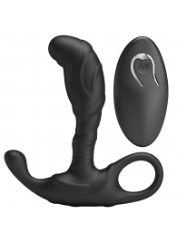 Черный изогнутый массажёр простаты с вибрацией и пультом ДУ - Baile - в Симферополе купить с доставкой