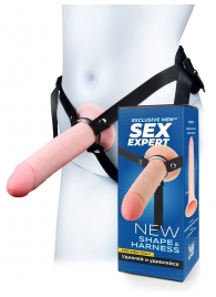 Мужской полый страпон на регулируемых ремешках - 22 см. - Sex Expert - купить с доставкой в Симферополе