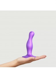 Фиолетовая насадка Strap-On-Me Dildo Plug Curvy size S - Strap-on-me - купить с доставкой в Симферополе