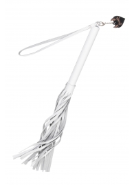 Белая кожаная плеть - 50 см. - Pecado - купить с доставкой в Симферополе