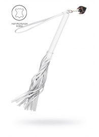 Белая кожаная плеть - 50 см. - Pecado - купить с доставкой в Симферополе