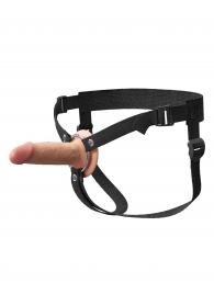 Телесный пустотелый фаллопротез 5’’ Hollow Silicone Strap-On - 14 см. - Pipedream - купить с доставкой в Симферополе