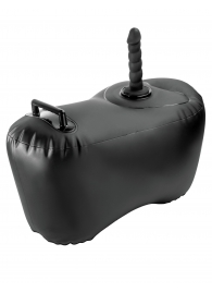 Черное надувное кресло с платформой для фиксации дилдо Body Dock Inflatable Love Seat - Pipedream - купить с доставкой в Симферополе