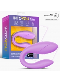 Сиреневый интерактивный вибромассажёр для пар Couple Toy Lavender - Intoyou