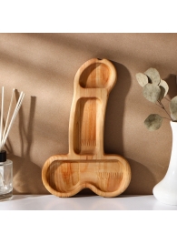 Деревянное блюдо для подачи в форме члена (25 х 16,5 х 1,7 см) - Сима-Ленд - купить с доставкой в Симферополе