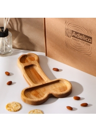 Деревянное блюдо для подачи в форме члена (25 х 16,5 х 1,7 см) - Сима-Ленд - купить с доставкой в Симферополе