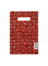 Красный подарочный новогодний пакет с вырубной ручкой (20х30 см) - Сима-Ленд - купить с доставкой в Симферополе