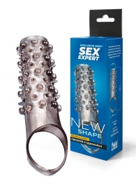 Дымчатая насадка на пенис с шипами и выпуклостями - 12 см. - Sex Expert - в Симферополе купить с доставкой