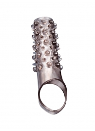 Дымчатая насадка на пенис с шипами и выпуклостями - 12 см. - Sex Expert - в Симферополе купить с доставкой