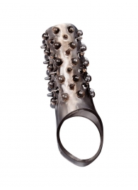 Дымчатая насадка на пенис с шипами и выпуклостями - 12,5 см. - Sex Expert - в Симферополе купить с доставкой