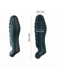 Серая силиконовая насадка на пенис с подхватом Manwan Ryzer - Manwan - в Симферополе купить с доставкой