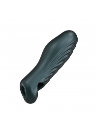 Серая силиконовая насадка на пенис с подхватом Manwan Ryzer - Manwan - в Симферополе купить с доставкой