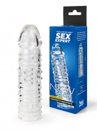 Прозрачная закрытая насадка на пенис - 17 см. - Sex Expert - в Симферополе купить с доставкой