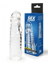 Прозрачная закрытая насадка на член - 15 см. - Sex Expert - в Симферополе купить с доставкой