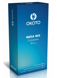 Презервативы OKOTO Mega Mix - 18 шт. - Sitabella - купить с доставкой в Симферополе