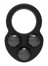 Черное эрекционное кольцо с утяжелителями - Dream Toys - в Симферополе купить с доставкой