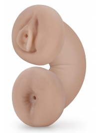 Телесный люминесцентный двусторонний мастурбатор Tasha - Blush Novelties - в Симферополе купить с доставкой