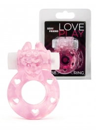 Розовое эрекционное виброкольцо в форме зайчика - 1137 - в Симферополе купить с доставкой