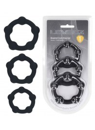 Набор из 3 эрекционных колец Beaded Silicone Cockring Set - Shots Media BV - в Симферополе купить с доставкой