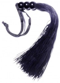 Черная силиконовая плетка - 25,4 см. - Boys of Toys - купить с доставкой в Симферополе