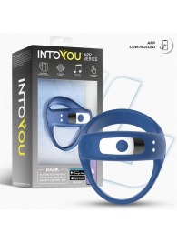 Синее интерактивное эрекционное виброкольцо Rank - Intoyou - в Симферополе купить с доставкой