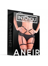 Черные стрепы на бёдра Aneir - Intoyou - купить с доставкой в Симферополе
