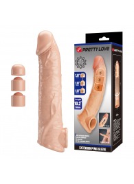 Телесный фаллоудлинитель с подхватом мошонки Silas - 26 см. - Baile - в Симферополе купить с доставкой