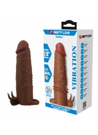 Коричневая насадка на пенис Quillon - 20 см. - Baile - в Симферополе купить с доставкой