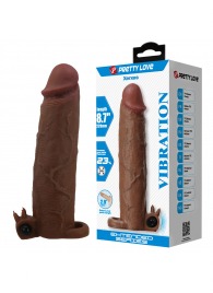 Коричневая насадка на пенис Xerxes - 22 см. - Baile - в Симферополе купить с доставкой