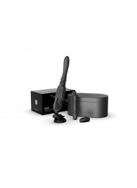 Черная секс-машина с функцией нагрева, насадками и присоской Sesh - Zalo - купить с доставкой в Симферополе