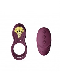 Фиолетовое эрекционное виброкольцо Bayek с пультом ДУ - Zalo - в Симферополе купить с доставкой