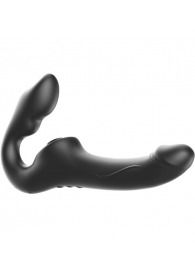 Черный безремневой страпон с 3 моторами - Ibiza - купить с доставкой в Симферополе