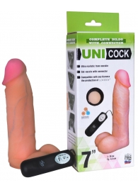 Фаллическая насадка Харнесс UNICOCK 7  с вибрацией - 19 см. - LOVETOY (А-Полимер) - купить с доставкой в Симферополе