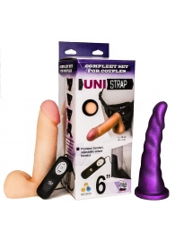 Вибрострапон с двумя насадками UniStrap - 18 и 18 см. - LOVETOY (А-Полимер) - купить с доставкой в Симферополе