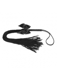 Чёрная плётка Lilly Whip Bijoux - Bijoux Indiscrets - купить с доставкой в Симферополе
