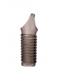 Дымчатая насадка с рёбрышками и подхватом мошонки ToyFa XLover - 12,5 см. - ToyFa - в Симферополе купить с доставкой