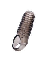 Дымчатая насадка с рёбрышками и подхватом мошонки ToyFa XLover - 12,5 см. - ToyFa - в Симферополе купить с доставкой