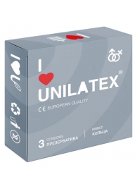 Презервативы с рёбрами Unilatex Ribbed - 3 шт. - Unilatex - купить с доставкой в Симферополе