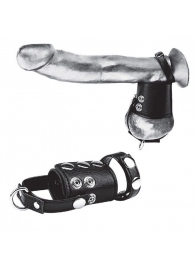 Кольцо на член и мошонку Cock Ring With 2  Ball Stretcher And Optional Weight Ring - BlueLine - в Симферополе купить с доставкой