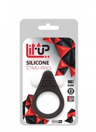 Чёрное эрекционное кольцо LIT-UP SILICONE STIMU RING 1 BLACK - Dream Toys - в Симферополе купить с доставкой