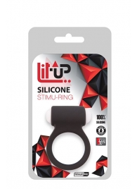 Чёрное эрекционное виброкольцо LIT-UP SILICONE STIMU RING 3 BLACK - Dream Toys - в Симферополе купить с доставкой