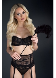 Стек с большим чёрным пером Large Feather Tickler - 65 см. - Blush Novelties - купить с доставкой в Симферополе